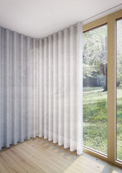 Vorhang-Systeme, SG 3870, Yoga room, recessed curtain track