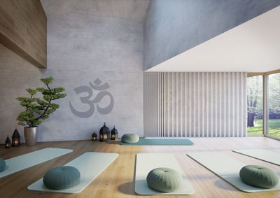 Vorhang-Systeme, SG 3870, Yoga room, recessed curtain track