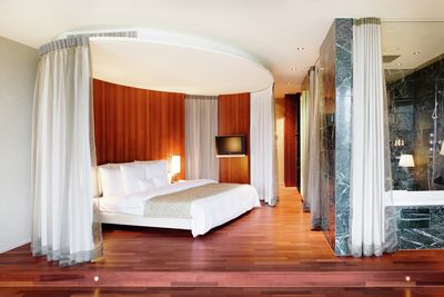 Systèmes de rideaux, Customer Fabrics, Room shot "Hotel Park Weggis", Switzerland